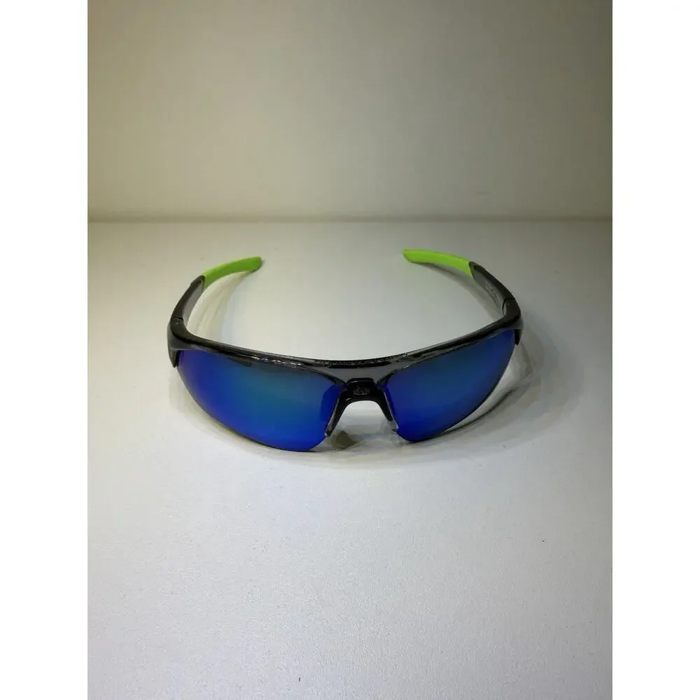 Under Armour Mens Playmaker Wrap Sunglasses Neon Shield Blue Green Athleisure